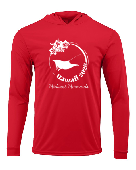 Midwest Mermaids in Hawaii- Paragon Men's/Unisex Hooded Long Sleeve T-shirt