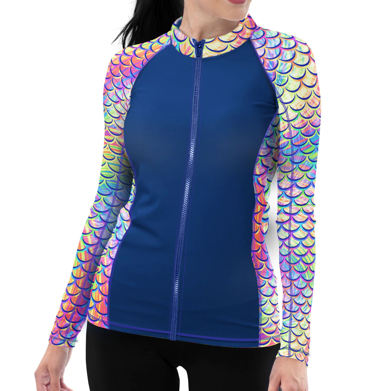 SPACEFISH ARMY Eco-friendly Zip Up Rashguard