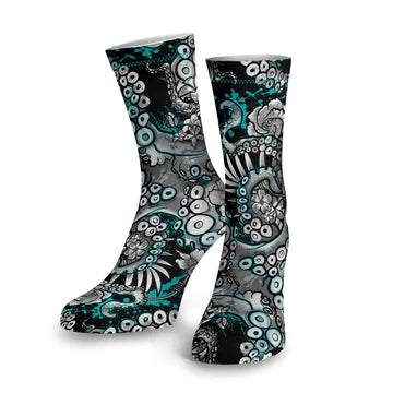 SPACEFISH ARMY- Eco-Friendly Psychedelic Mermaid Dive Socks