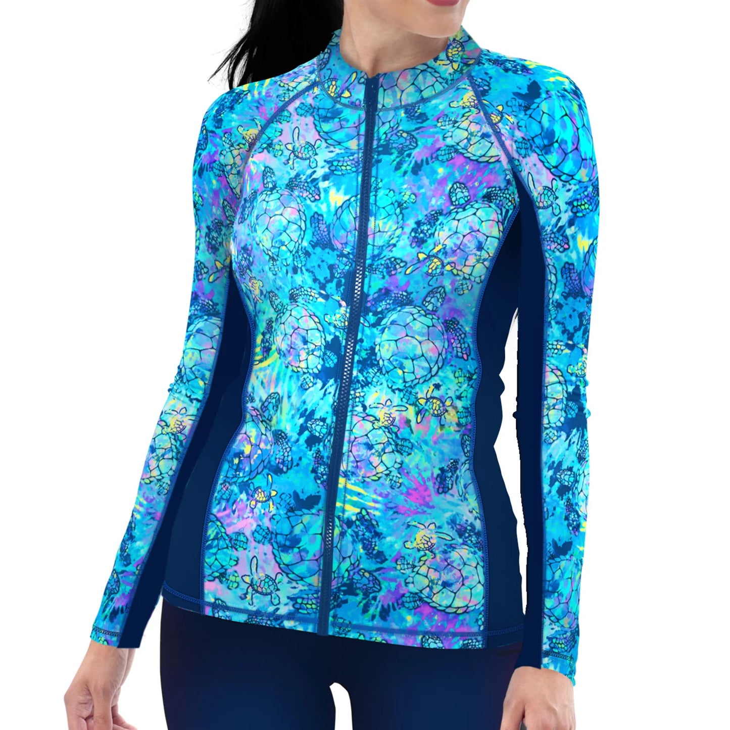 SPACEFISH ARMY Eco-friendly Zip Up Rashguard