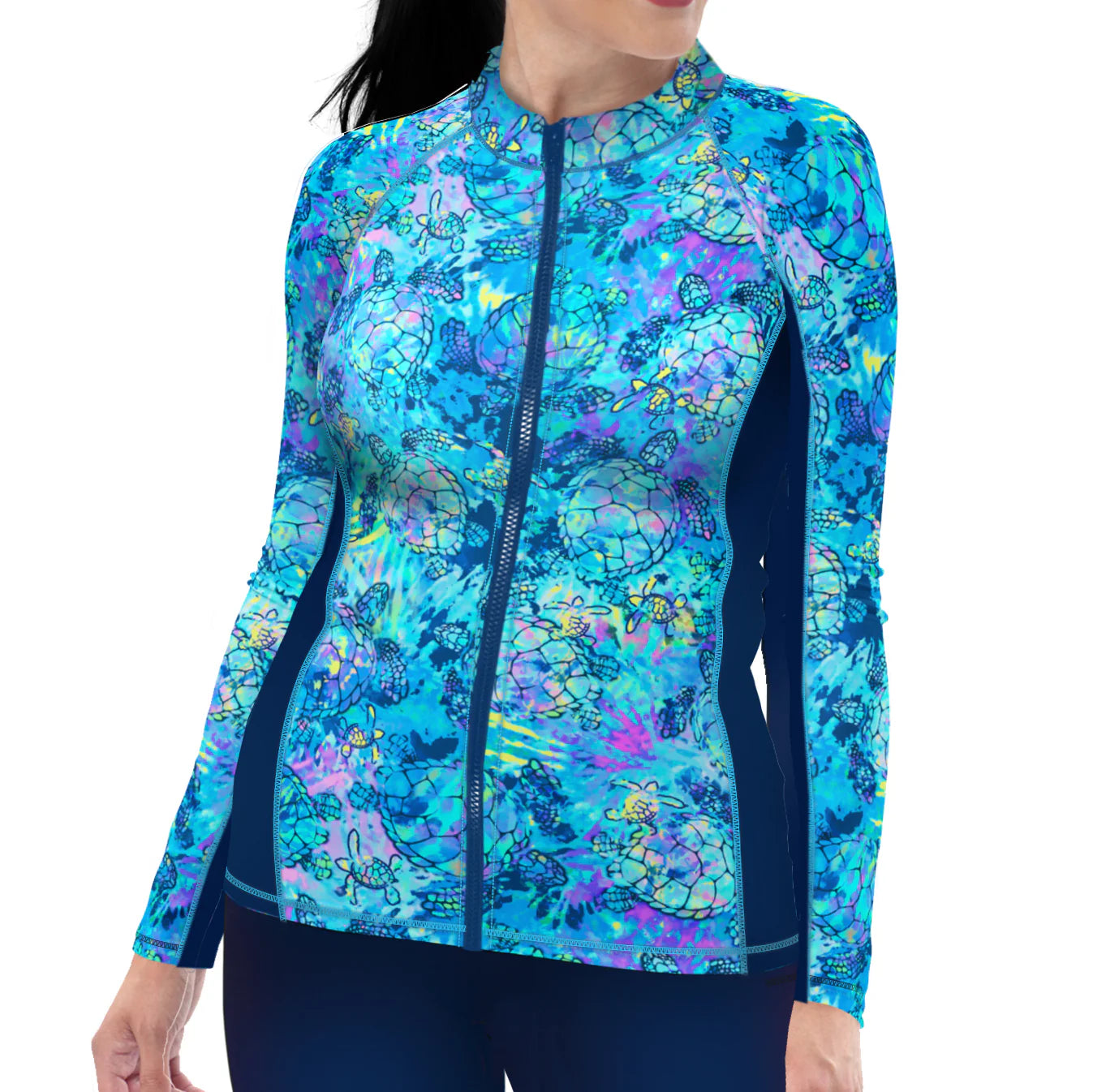 SPACEFISH ARMY Eco-friendly Zip Up Rashguard