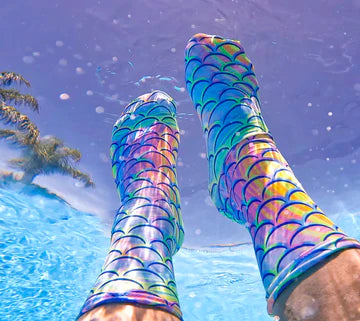SPACEFISH ARMY- Eco-Friendly Psychedelic Mermaid Dive Socks