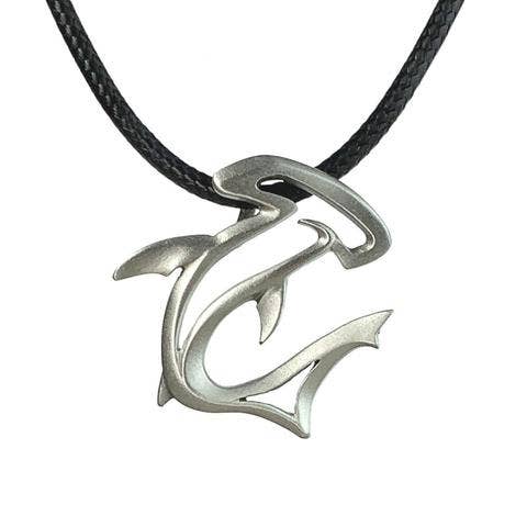 Big Blue by Roland St John - Shark Necklace, Hammerhead Shark Necklace, Gifts for Divers - 16" or 18" / New Smooth Cord