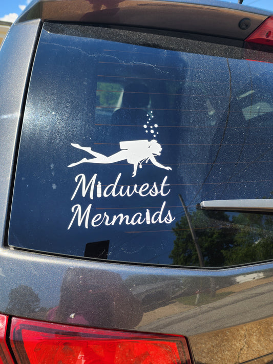Midwest Mermaids Car Decal