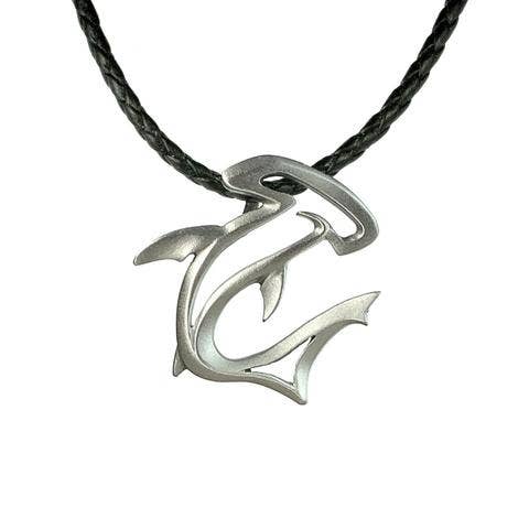 Big Blue by Roland St John - Shark Necklace, Hammerhead Shark Necklace, Gifts for Divers - 16" or 18" / New Smooth Cord