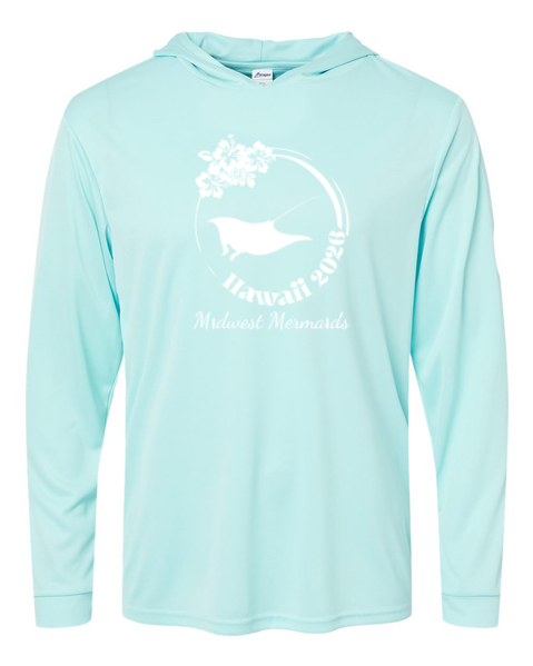 Midwest Mermaids in Hawaii- Paragon Men's/Unisex Hooded Long Sleeve T-shirt