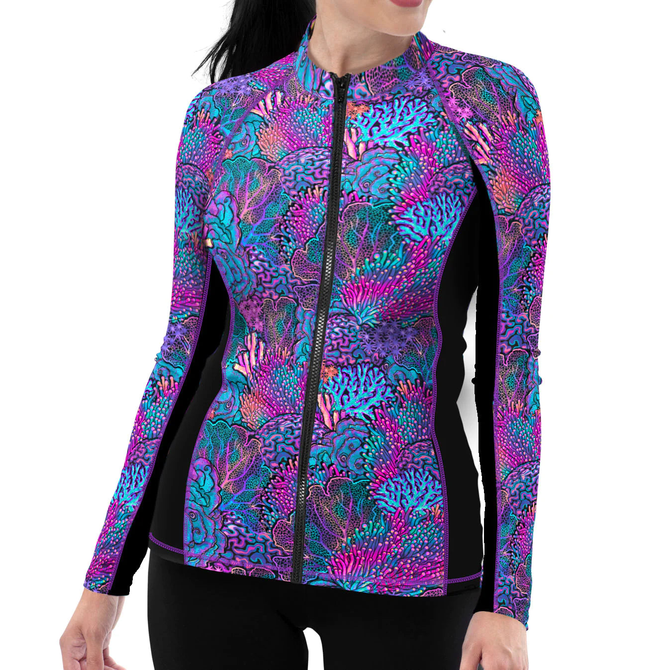 SPACEFISH ARMY Eco-friendly Zip Up Rashguard