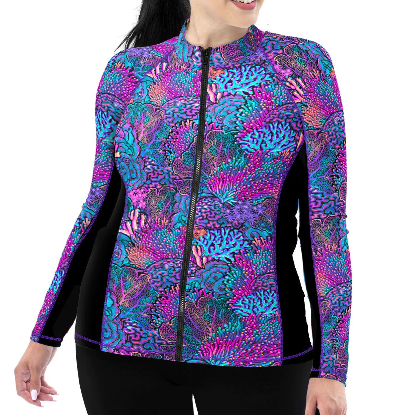 SPACEFISH ARMY Eco-friendly Zip Up Rashguard