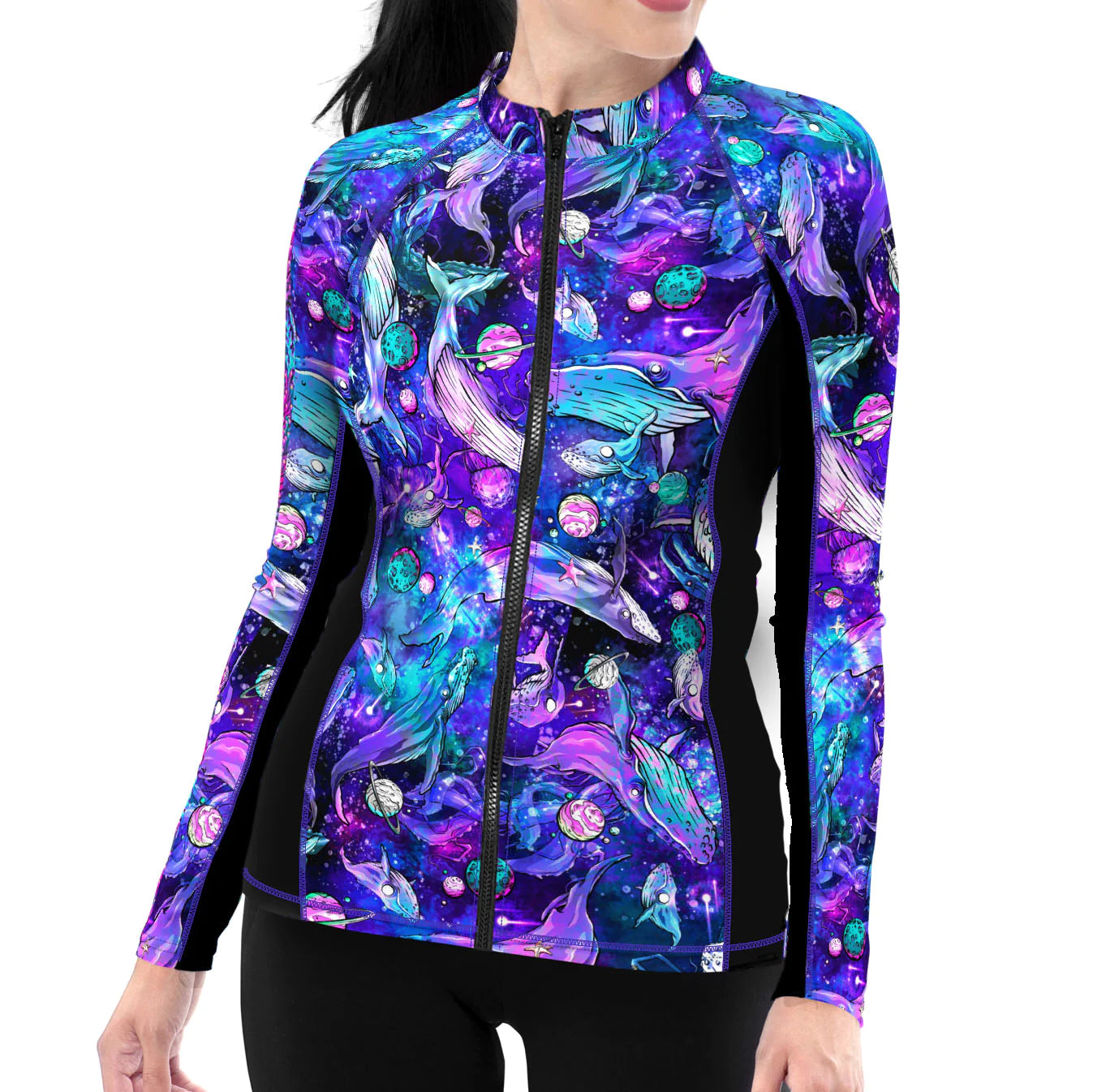 SPACEFISH ARMY Eco-friendly Zip Up Rashguard