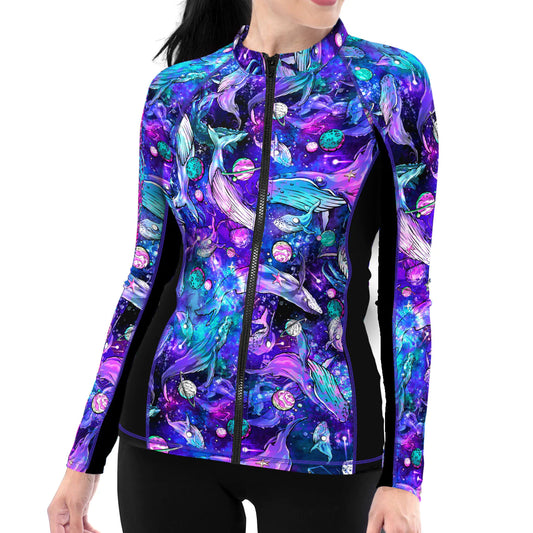 SPACEFISH ARMY Eco-friendly Zip Up Rashguard