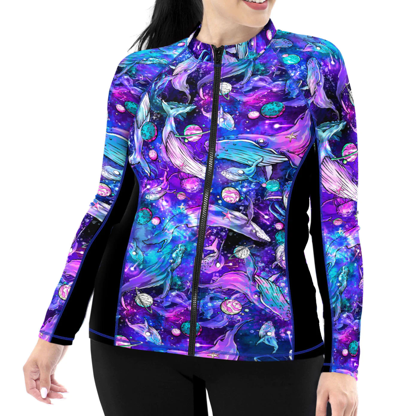 SPACEFISH ARMY Eco-friendly Zip Up Rashguard