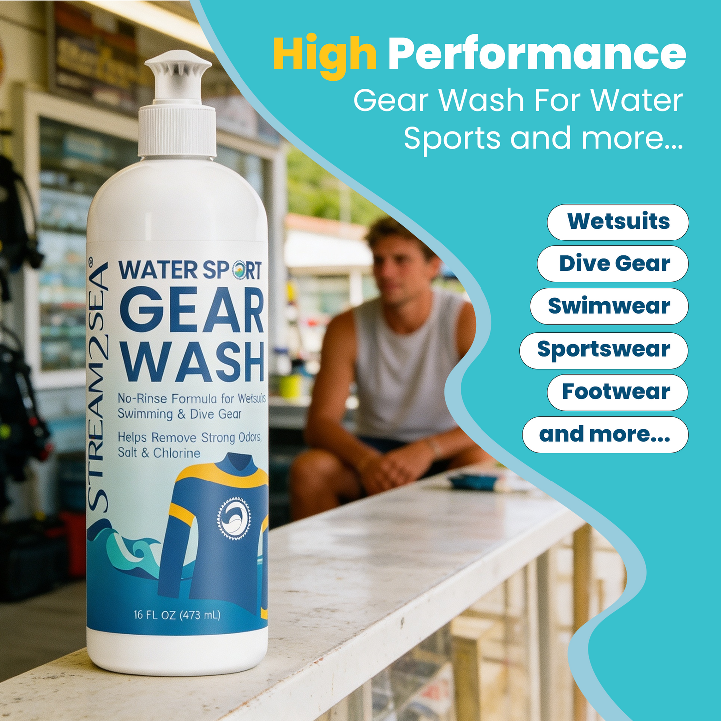 Stream2Sea®️ Water Sport Gear Wash 2 fl. oz