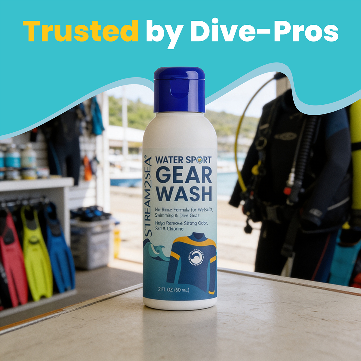 Stream2Sea®️ Water Sport Gear Wash 2 fl. oz