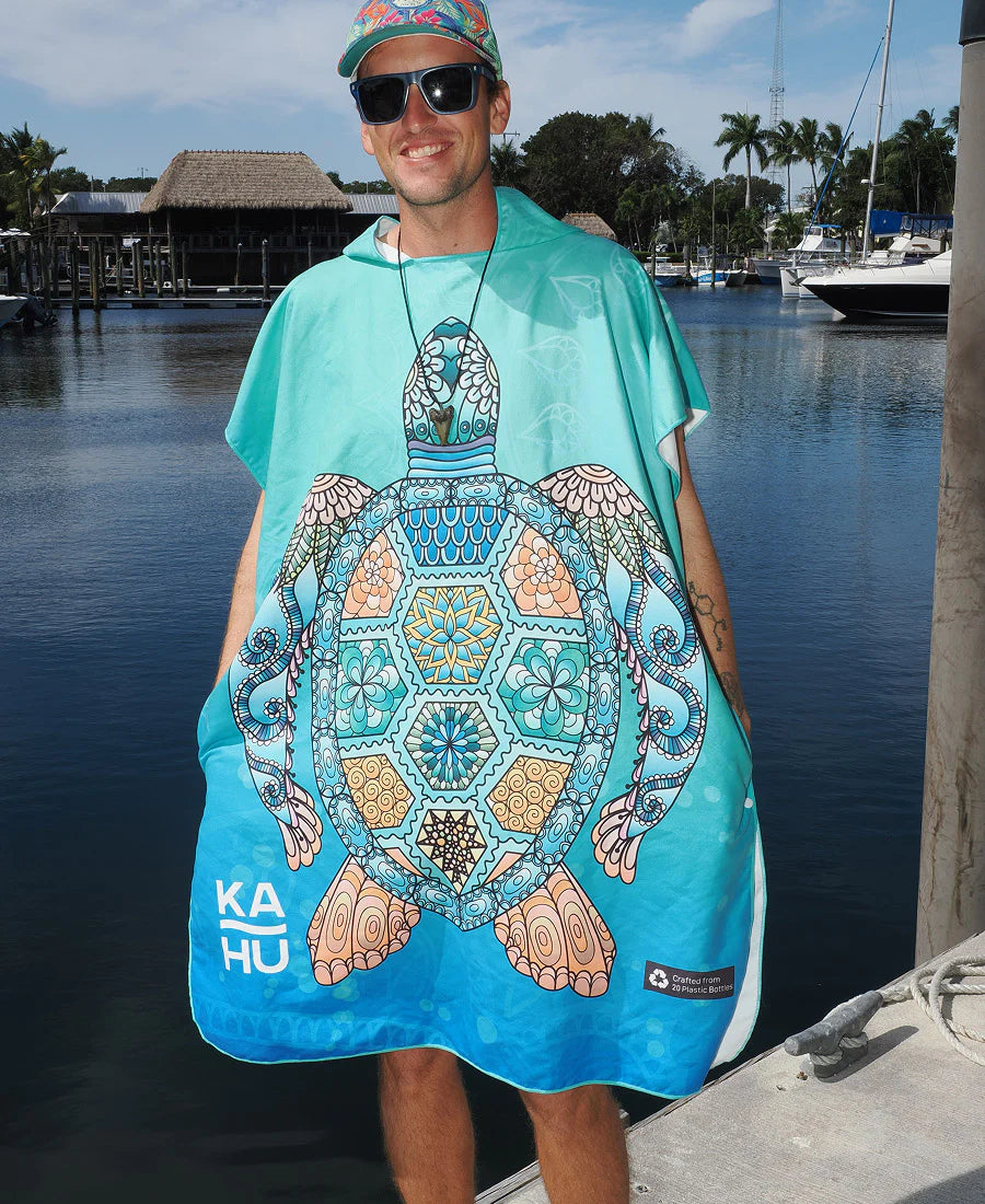 Kahu Tribe Microfiber Towel Ponchos- Made From Recycled Plastic
