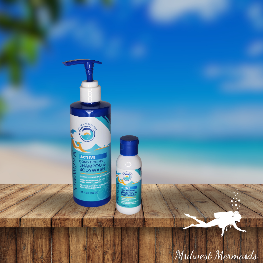 Stream2Sea®️ Reef safe & Biodegradable 3-in-1 Active Shampoo & Bodywash