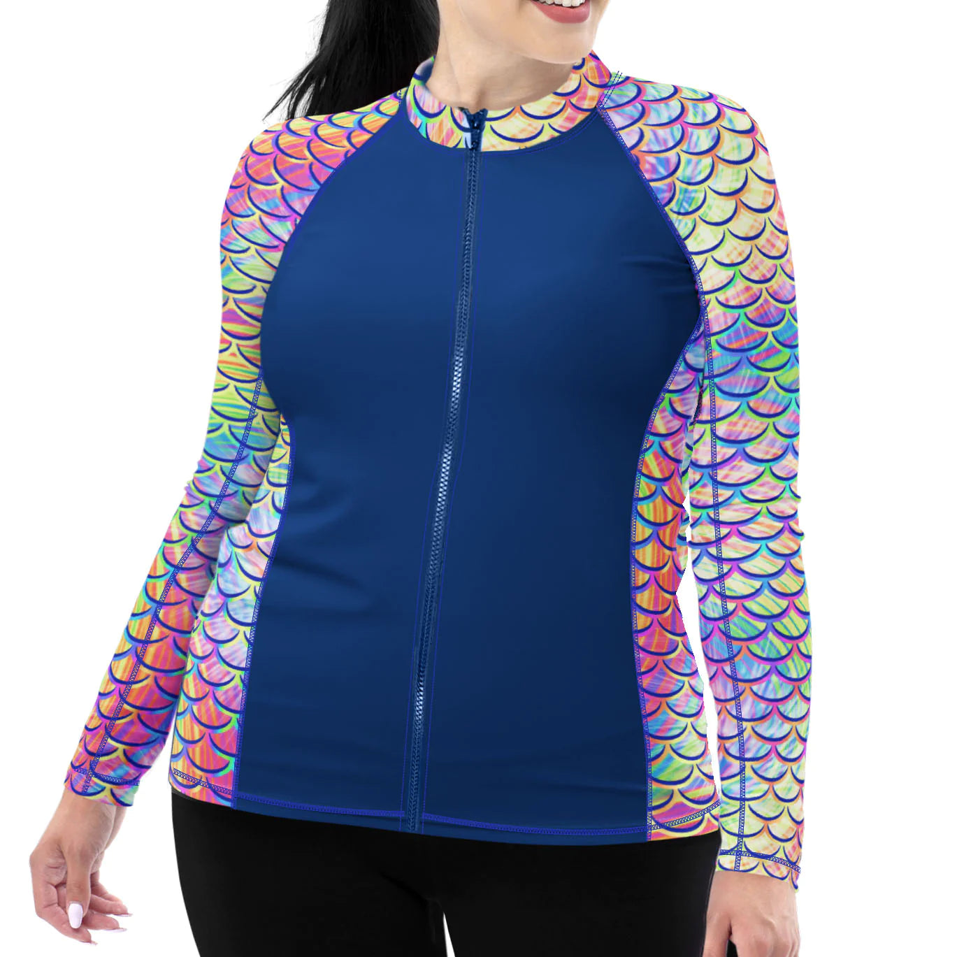 SPACEFISH ARMY Eco-friendly Zip Up Rashguard