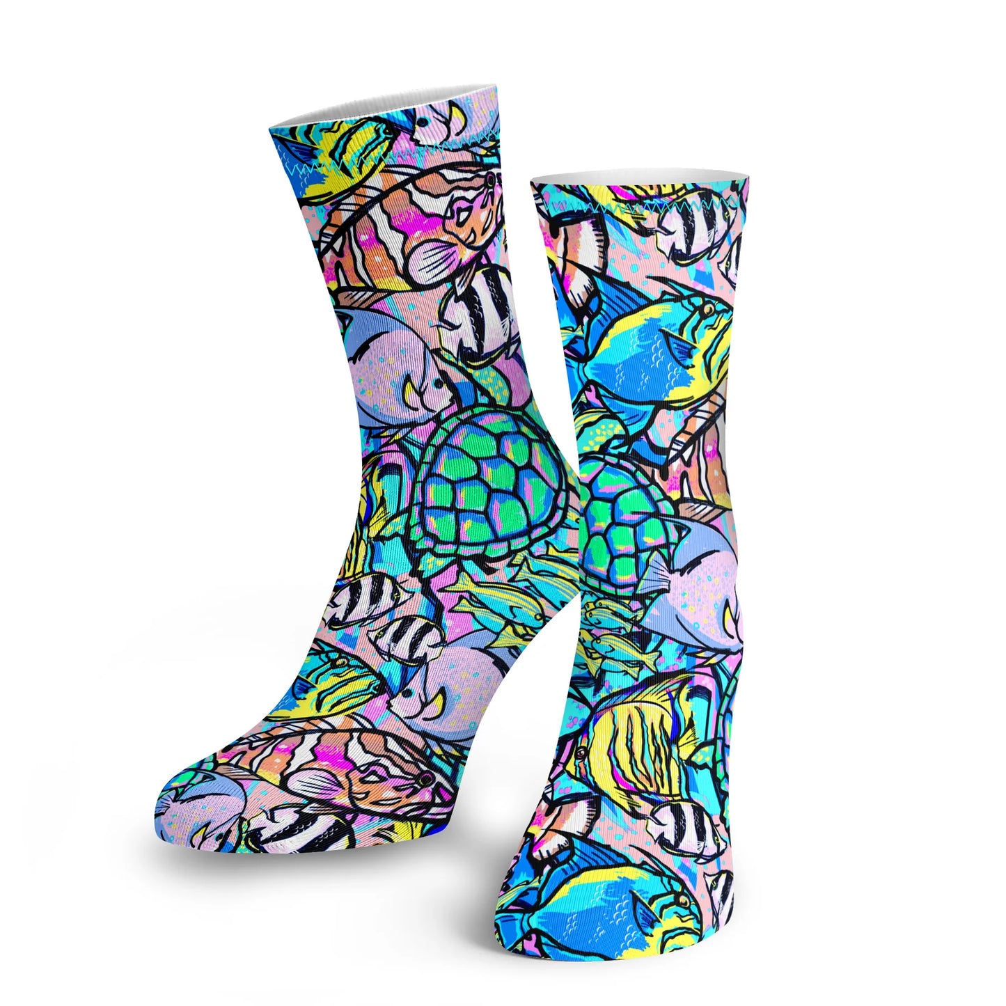 SPACEFISH ARMY- Eco-Friendly Psychedelic Mermaid Dive Socks