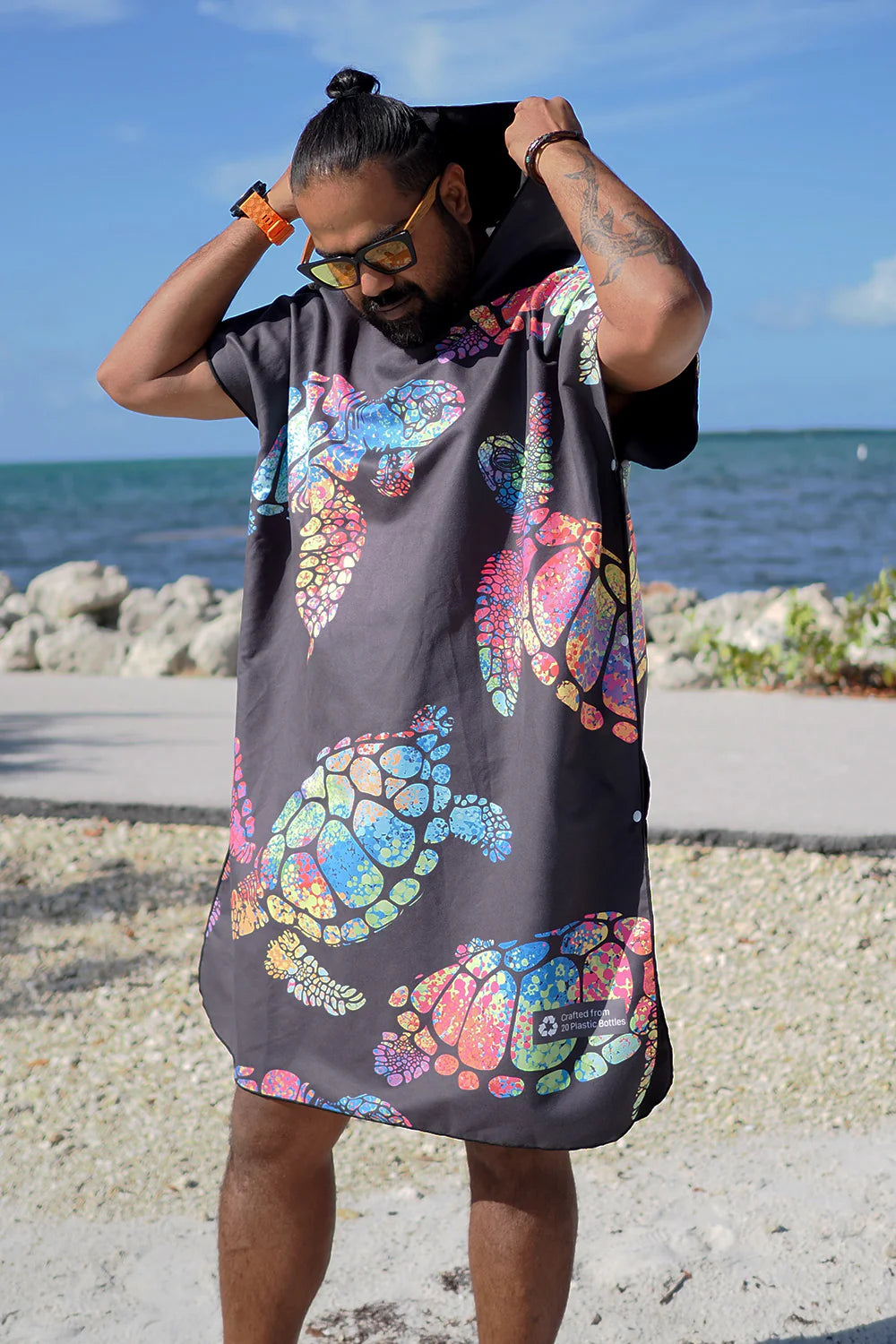 Kahu Tribe Microfiber Towel Ponchos- Made From Recycled Plastic