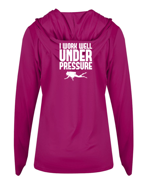 Midwest Mermaids- B-core Ladies Long-sleeve Hooded T-shirt