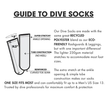 SPACEFISH ARMY- Eco-Friendly Psychedelic Mermaid Dive Socks